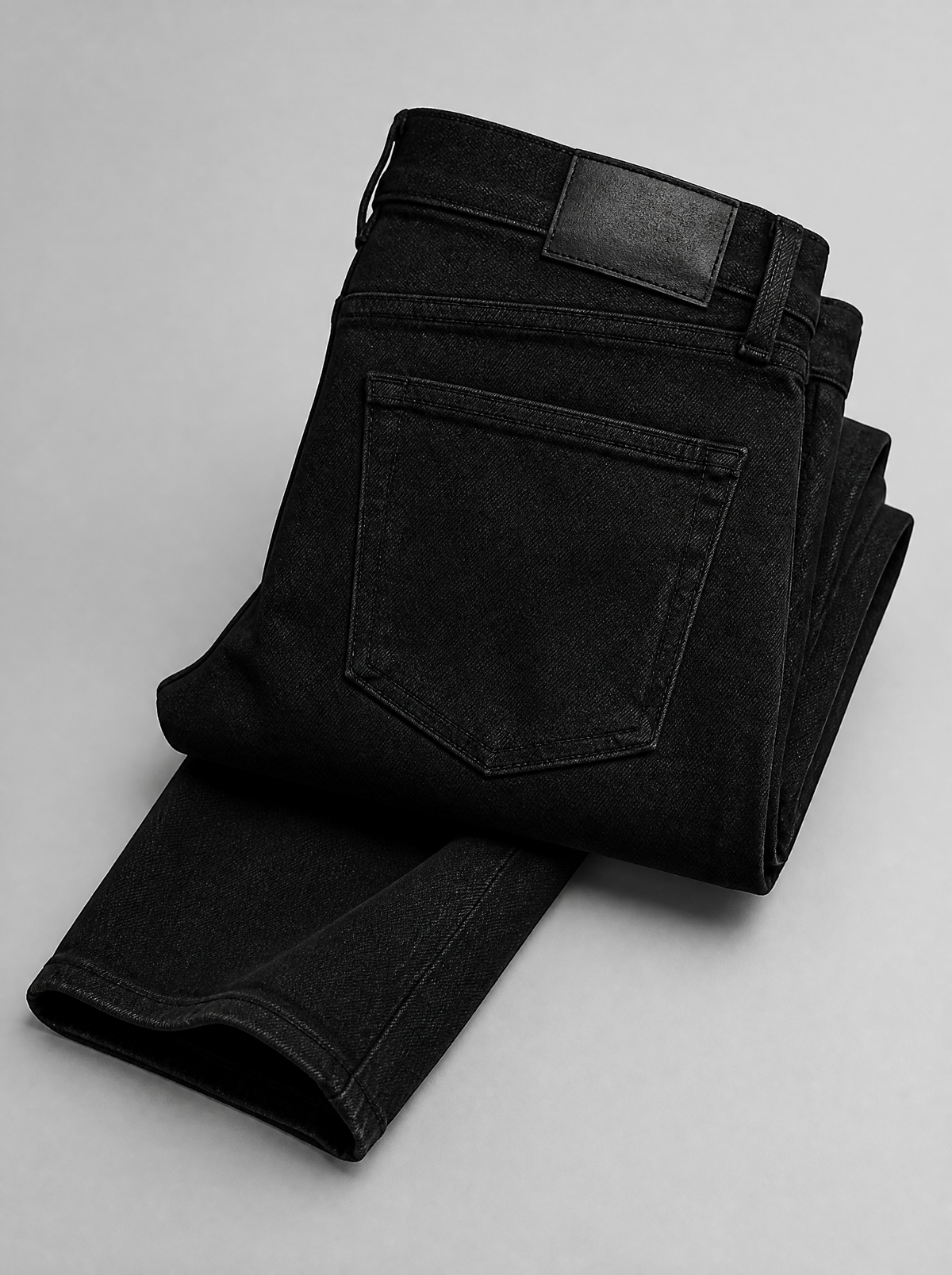 Jean Slim Jay Noir plié, denim stretch premium MARCELO & CO