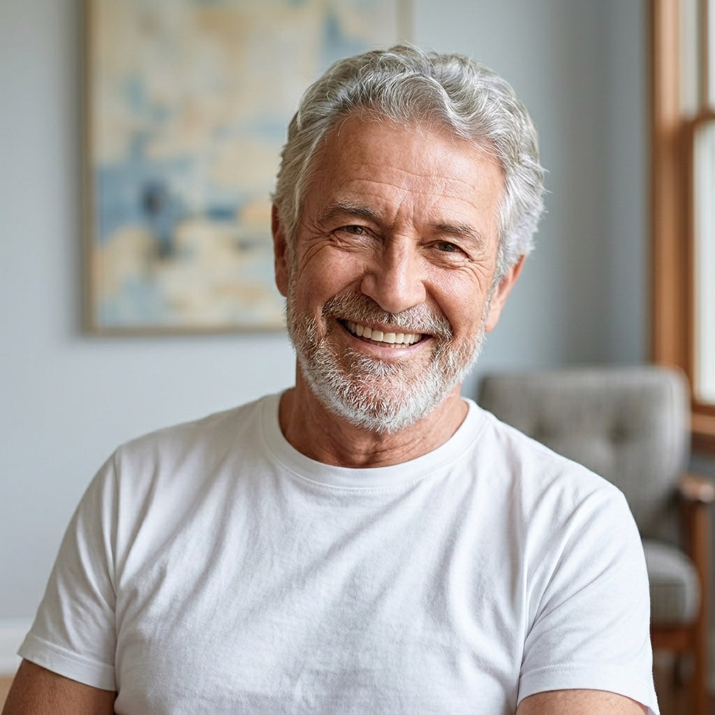 Homme senior souriant