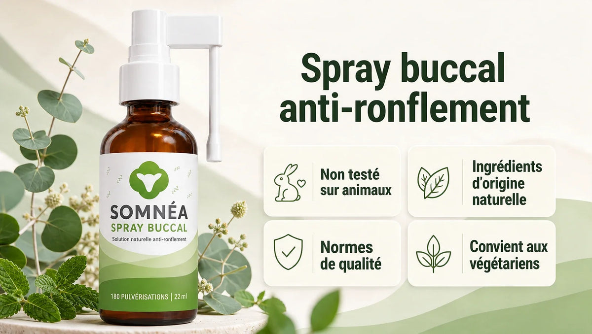 SOMNÉA : non testé sur animaux, ingrédients naturels, normes de qualité, convient aux végétariens